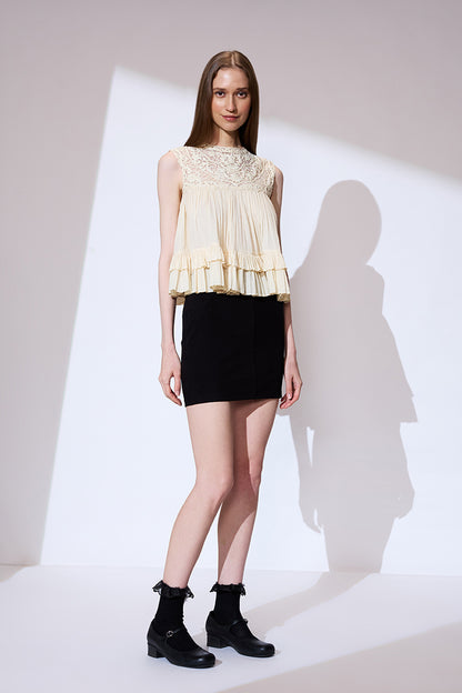 Ivory threadwork top