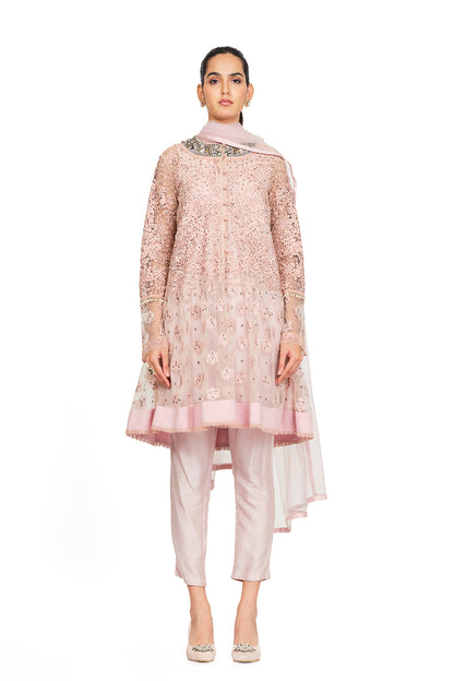 pink embellished tunic set