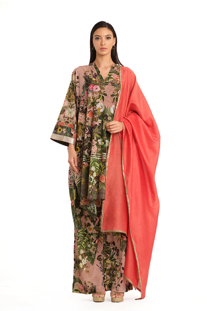 Botanical printed tunic set