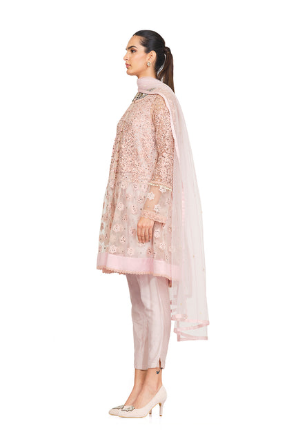 pink embellished tunic set