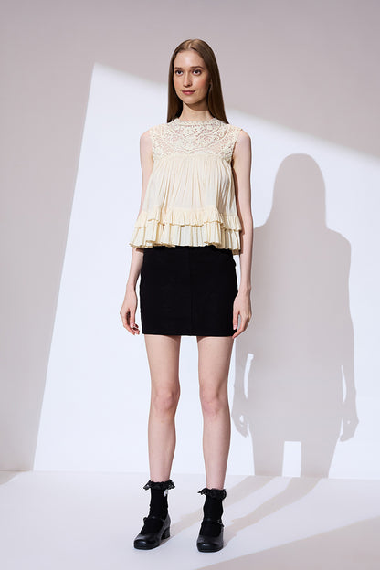 Ivory threadwork top