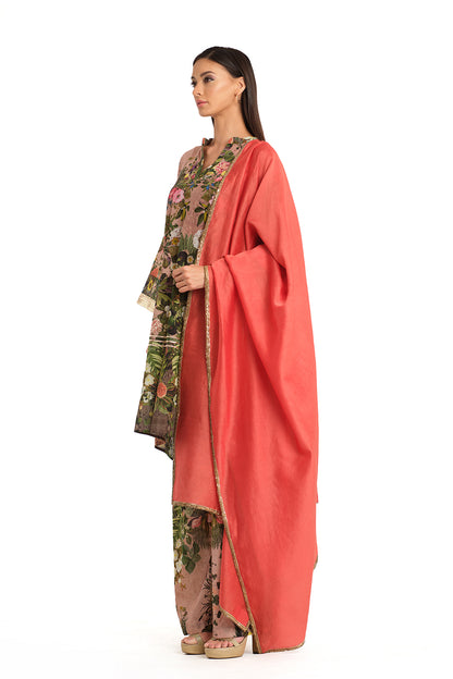 Botanical printed tunic set