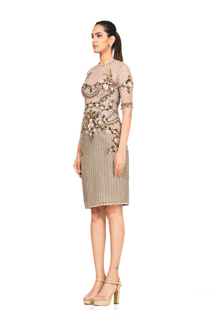 Hand embroidered shift dress