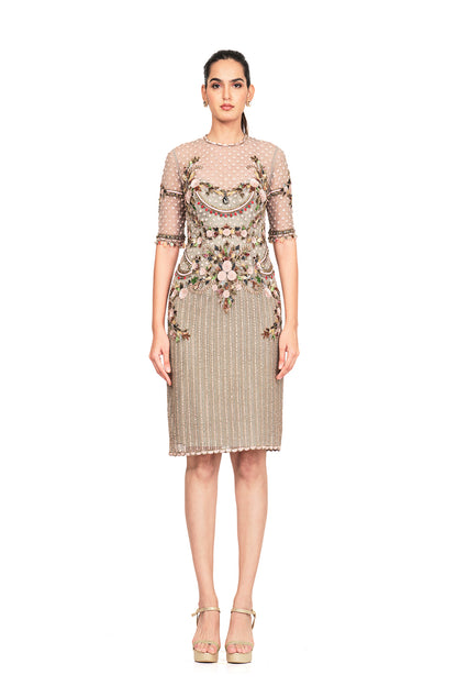 Hand embroidered shift dress