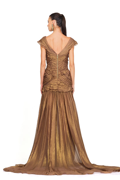 Copper layered gown