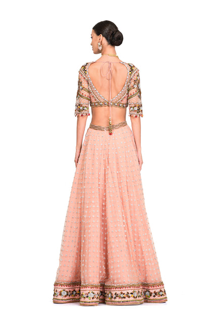 Hand Embroidered Lehenga with Dupatta