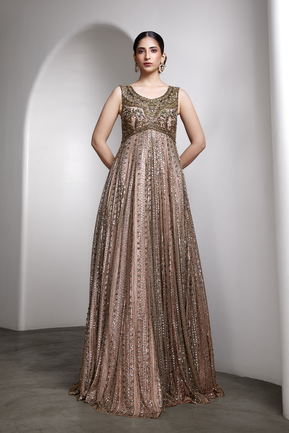 Pink Embellished Gown