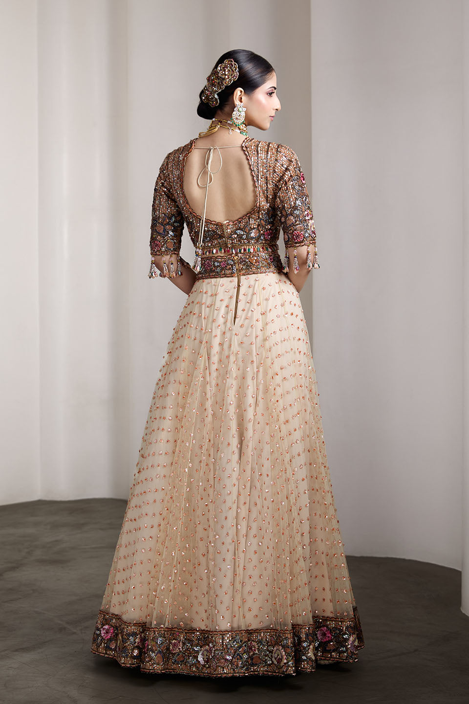 Sequin embroidered lehenga set