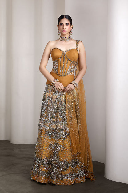 Corset fit lehenga set