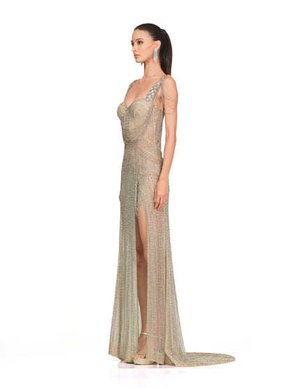 Crystal Tulle Gown.