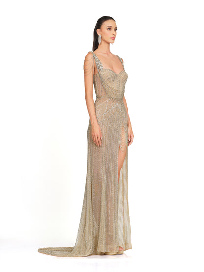Crystal Tulle Gown.