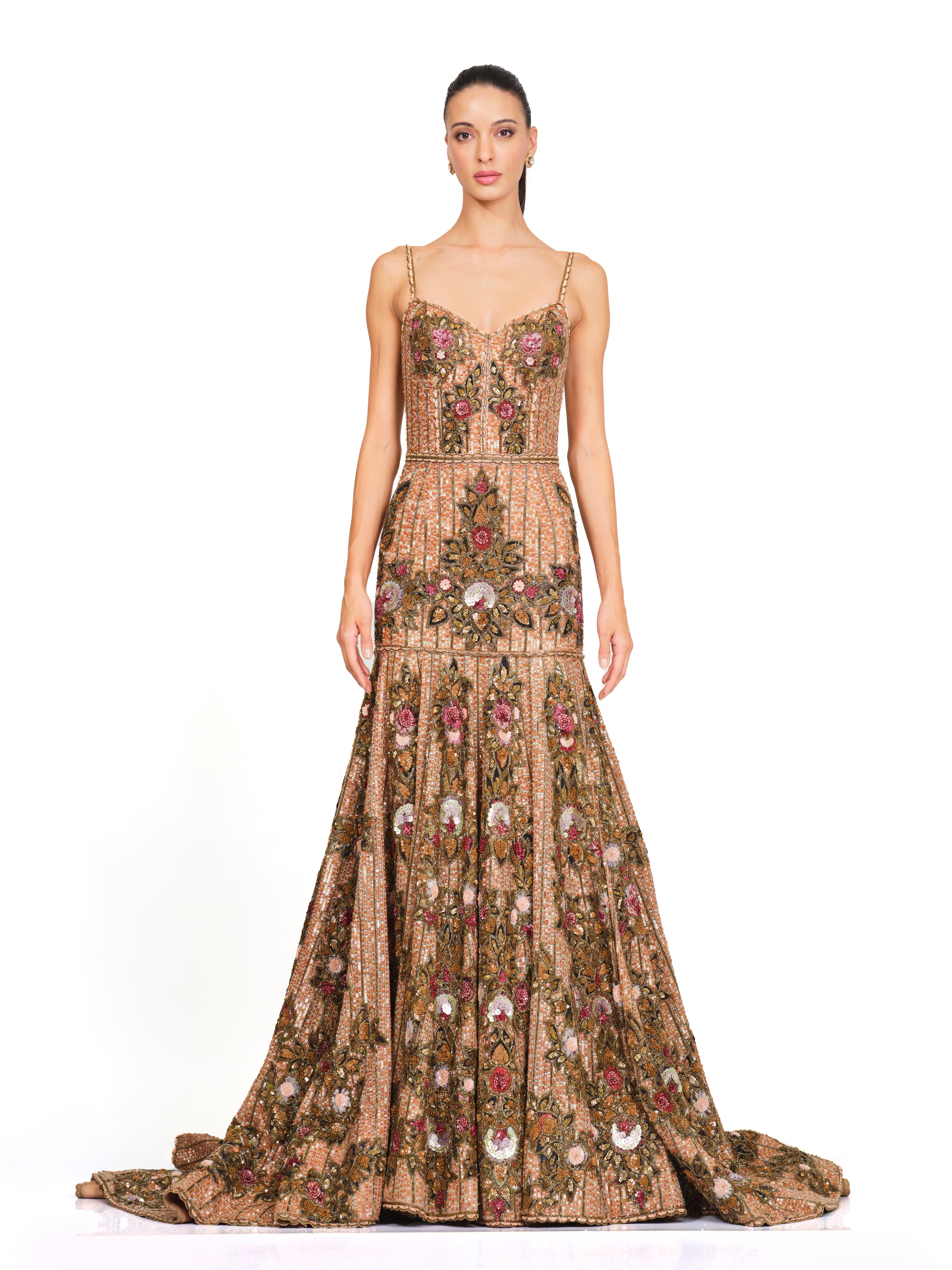 Flori embroidered outlet floral maxi dress