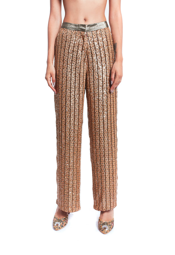 Sequin Embroidered Pants